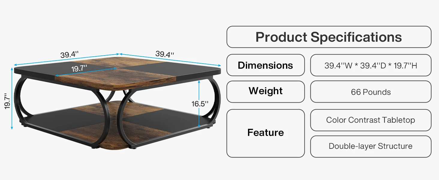 Tribesigns Coffee Table