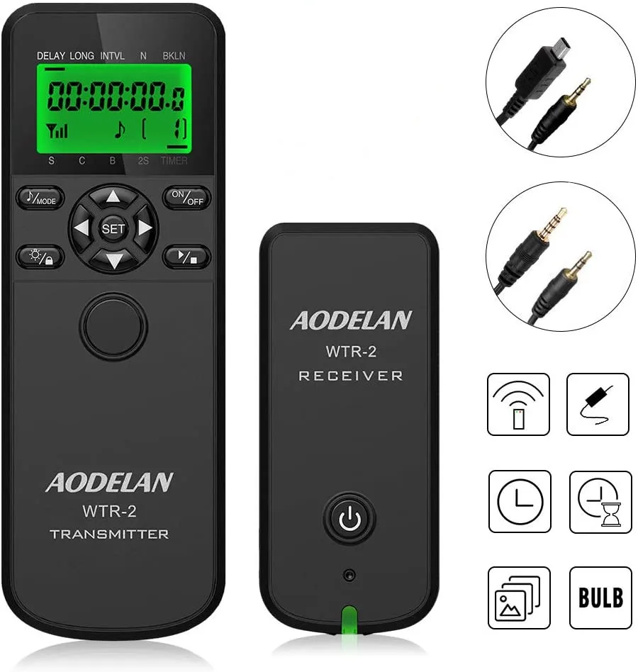 Aodelan Wireless Lcd Intervalometer Shutter Release Controlor Per Olympus Om-D E-M10Ii; Panasonic S5Ii Bs1H Gh6 Gh5Ii Dc-S1 S5