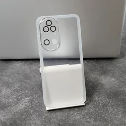 Soft Silicone 360° Camera Protective Case for Huawei P50 Series - Boys Armor Edition (Transparent White)
