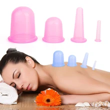 

4pcs/Set Silicone Anti Cellulite Cup Vacuum Massage Suction Cups Body Massager Manual Suction Cups Cupping Therapy Kit