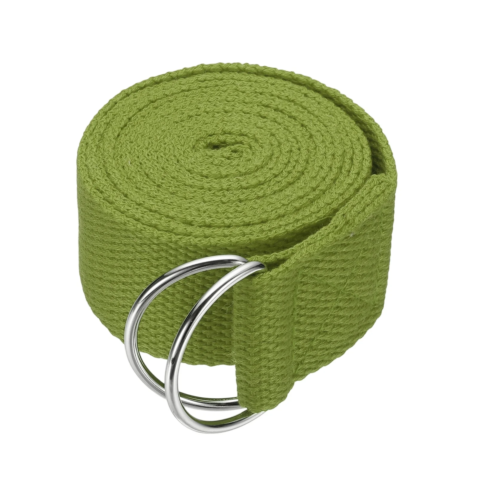 Adjustable Yoga Stretch Strap with Metal D-Ring Buckle