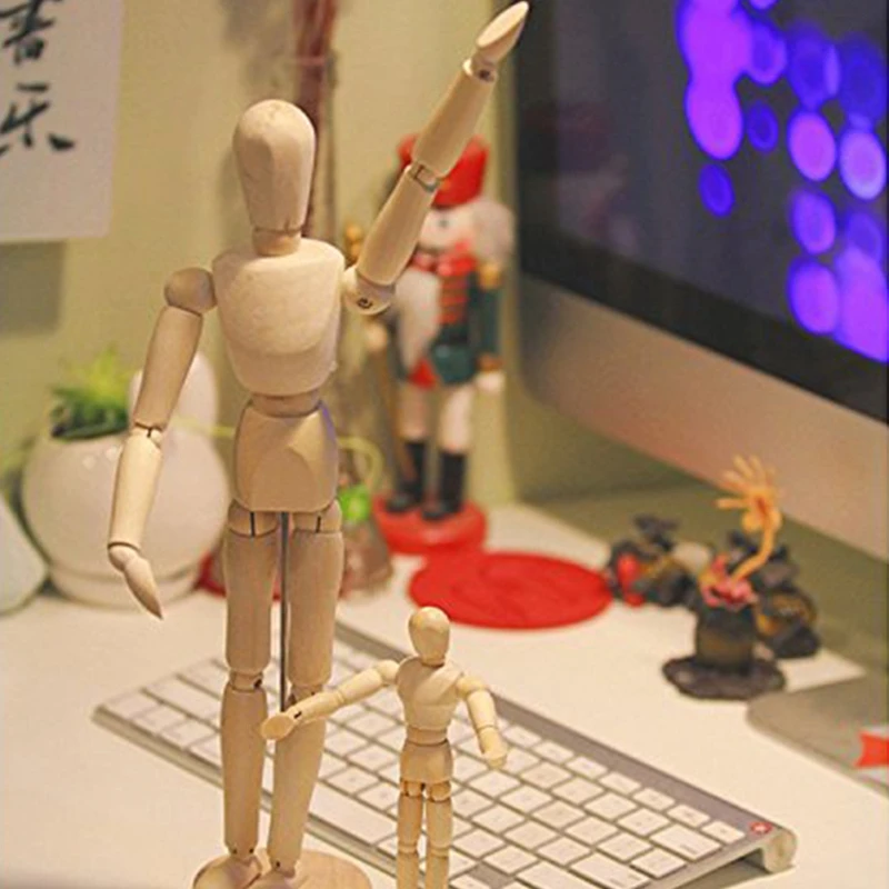 Wooden Drawing Draft 14 Various Poses Drawing Material Movable Model Doll 14 Cm
