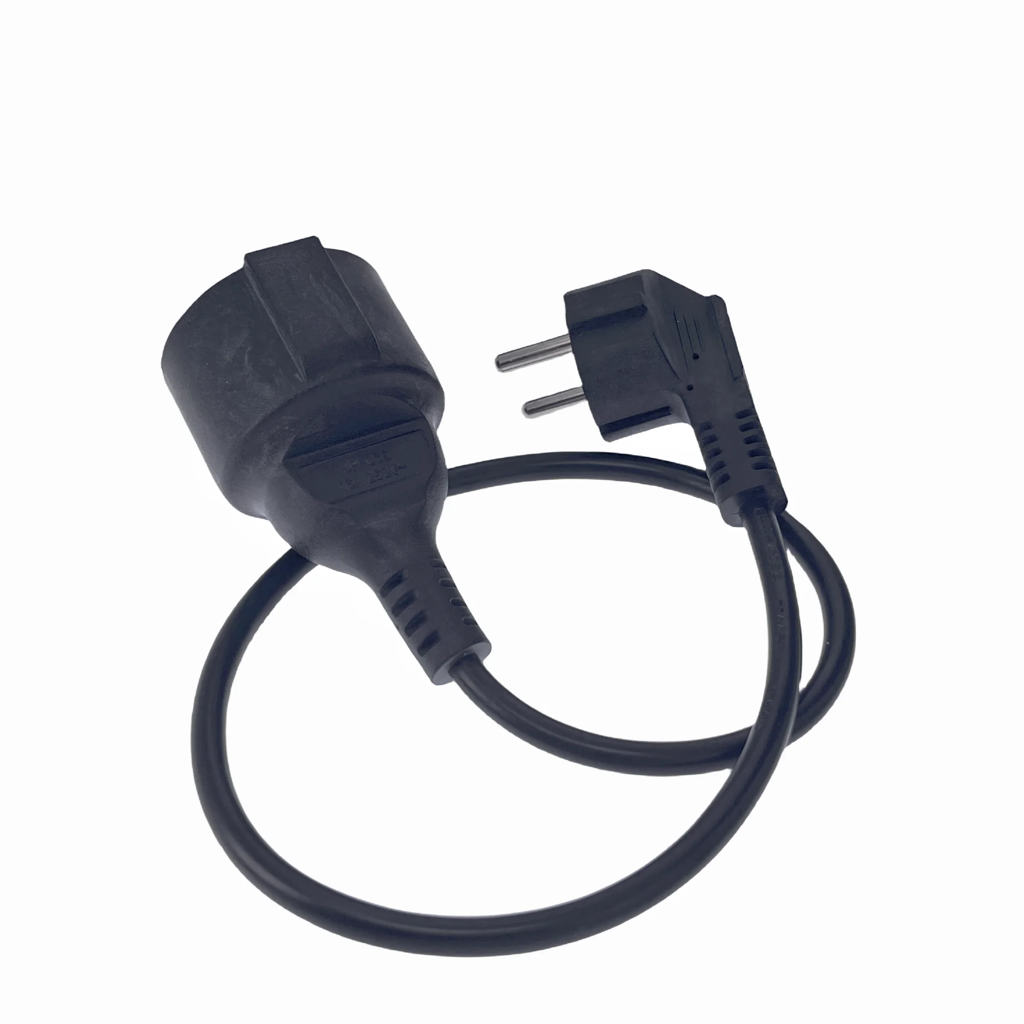 Copper 16A 250V 0.3M 0.5M EU 4.8MM German France Belgium Spain Netherlands 4.8MM male to female extension power cable power extension cable,power cord,ac power cord