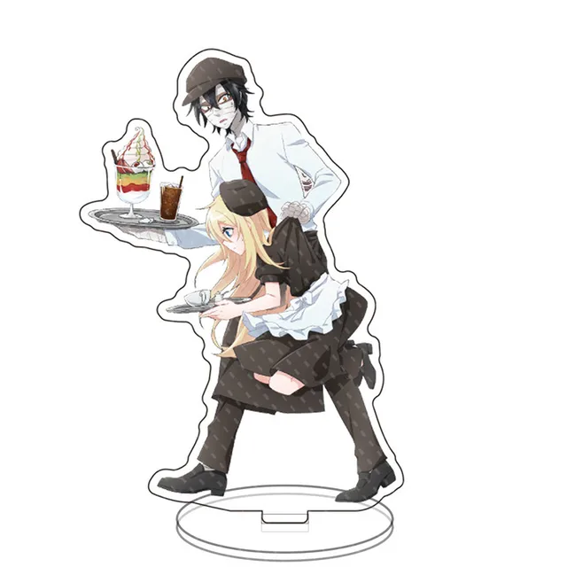 15CM Anime Angels of Death Figures Isaac·Foster Acrylic Stands  Rachel・Gardner Eddie Character Model Desktop Decoration Fans Toys