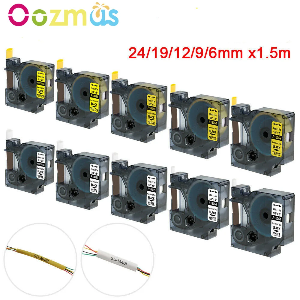 4 Pack Cruxer Vervanging voor DYMO 18053 Industriële Krimpkous