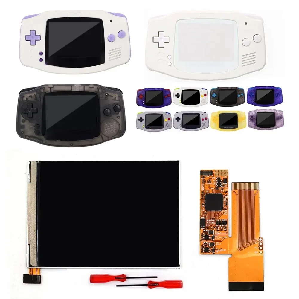 Non C' È Bisogno Di Trimme Clear Black Shell Gba Sostituzioni Ips V2 Screen Lcd Mod Per Game Boy Advance Gba Sostituzioni