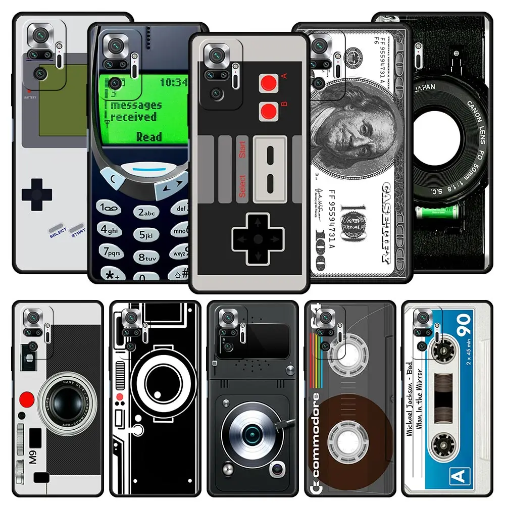 Retro Tape Camera Design Phone Case - Classic Style Gaming Cover for Xiaomi Redmi Note Series