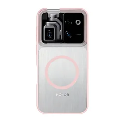 Enhanced Transparent Slim Camera Protection Phone Case (Pink With Magsafe)