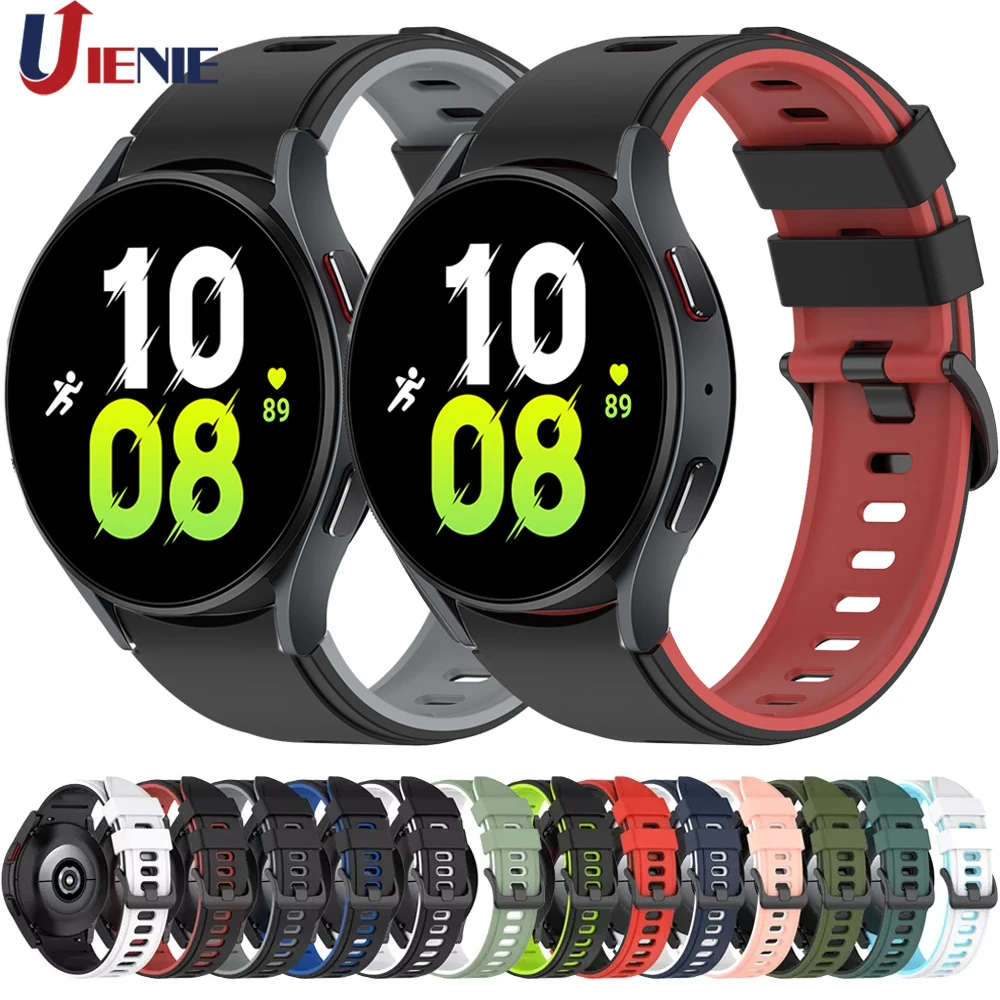 

Silicone Watchband Strap for Samsung Galaxy Watch 5 4 40/44mm Watch5 Pro 45mm Watch4 Classic 42/46mm Sport Bracelet Watch Band