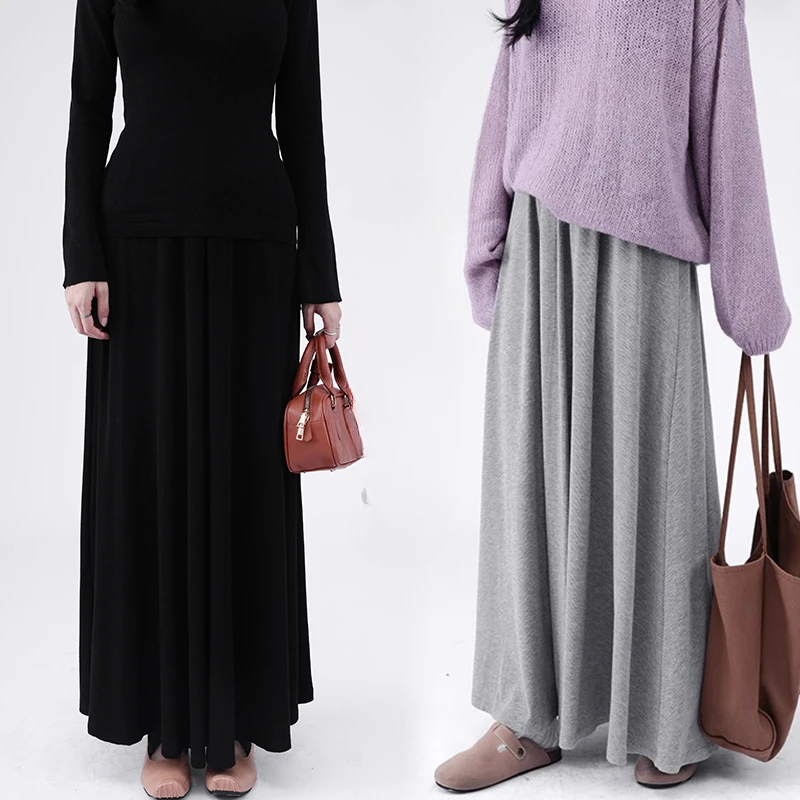 Spring Maternity Maxi Skirts Large Hem Plus Size Pregnant Woman Umbrella Skirt Adjustable Waist Pregnancy Long Skirts