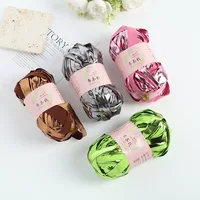 100g Metal Imitation Leather Cloth Strip,Colorful Hand Woven Bag Doll Material Bag,Soft and Sturdy, Not Too Tight To Hold Hands 2