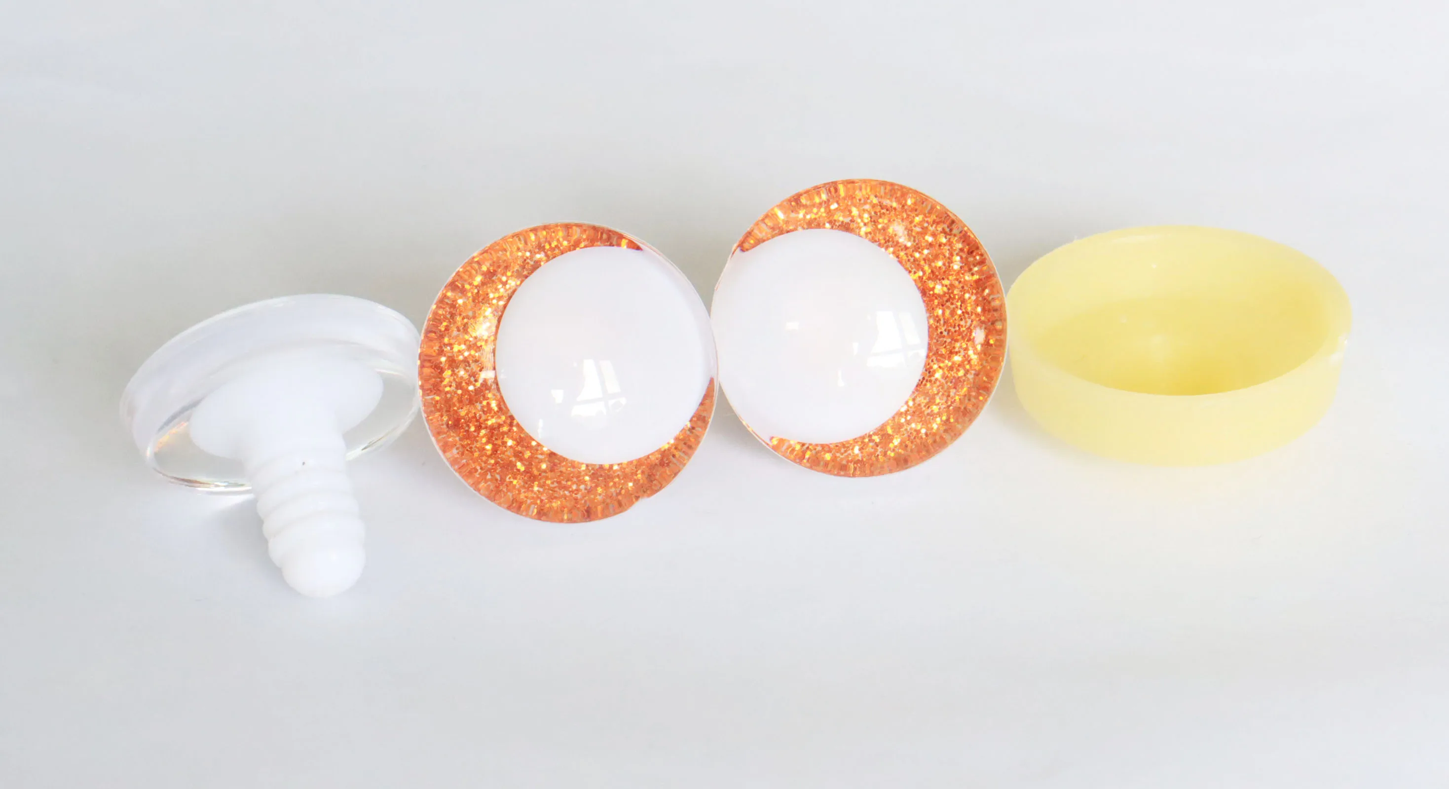 20pcs Multicolor 14mm-35mm Glitter Comical Toy Eyes with Hard Washers