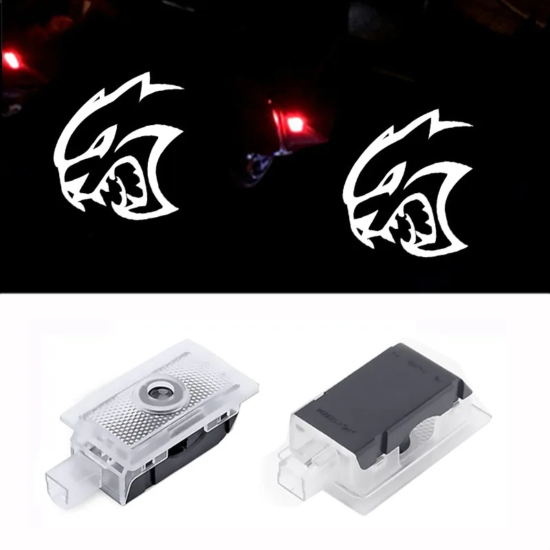 2PCS Led Car Door Laser Projector Light Ghost Shadow Welcome Lamp For Dodge Charger Auto Accessories