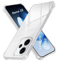 Premium Textured Anti - Skid Luxury Phone Case with Four - Corner Protection for RENO 15FS 5G (Clear)