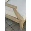 Clare View Outdoor Eucalyptus Wood Single Cushioned Lounge Chair, Beige,Garden Chair,Living Room 5