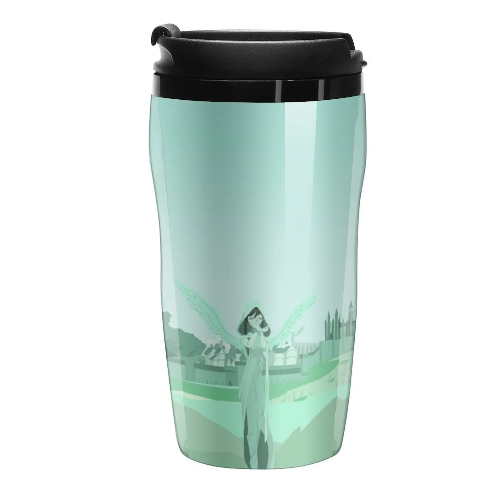

New Monochrome mondstadt pattern Travel Coffee Mug Luxury Coffee Cup Coffee Thermal Cup Breakfast Cups