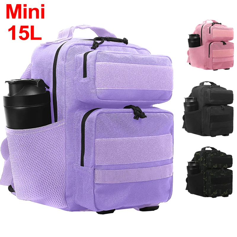 15L Camping Travel Backpack Gym Bag for Women Men Outdoor Daypack Hiking Trekking Laptop Workout Sports Molle Climbing Backpack