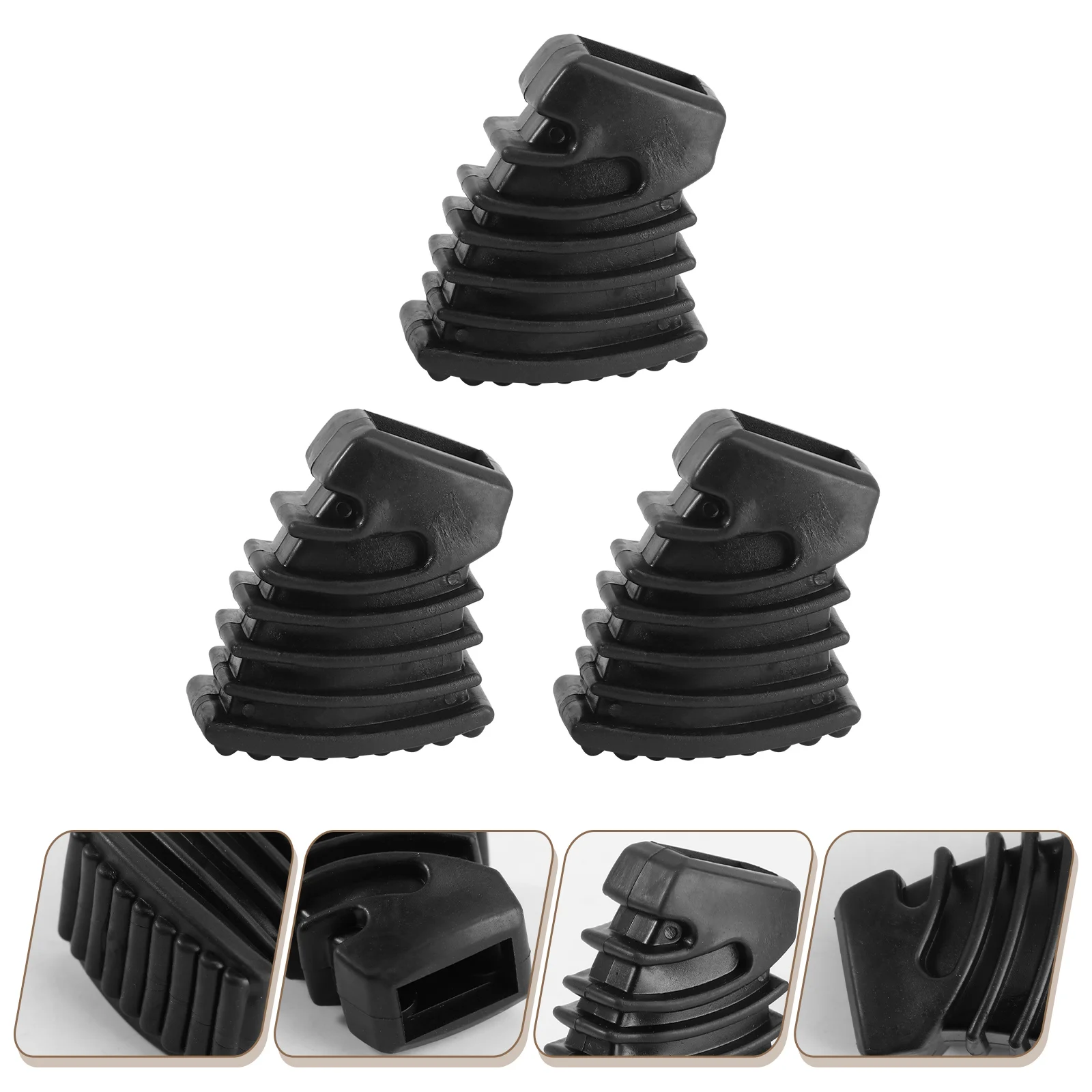 

3pcs Drum Rubber Feet Small Rubber Tip Drum Rack Feet for Drum Black