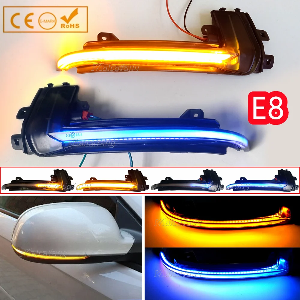 2x Clear LED Side Repeater Lights – Amber Flashing, Fits Audi A3 A4 S4 RS4 A6 S8 & More