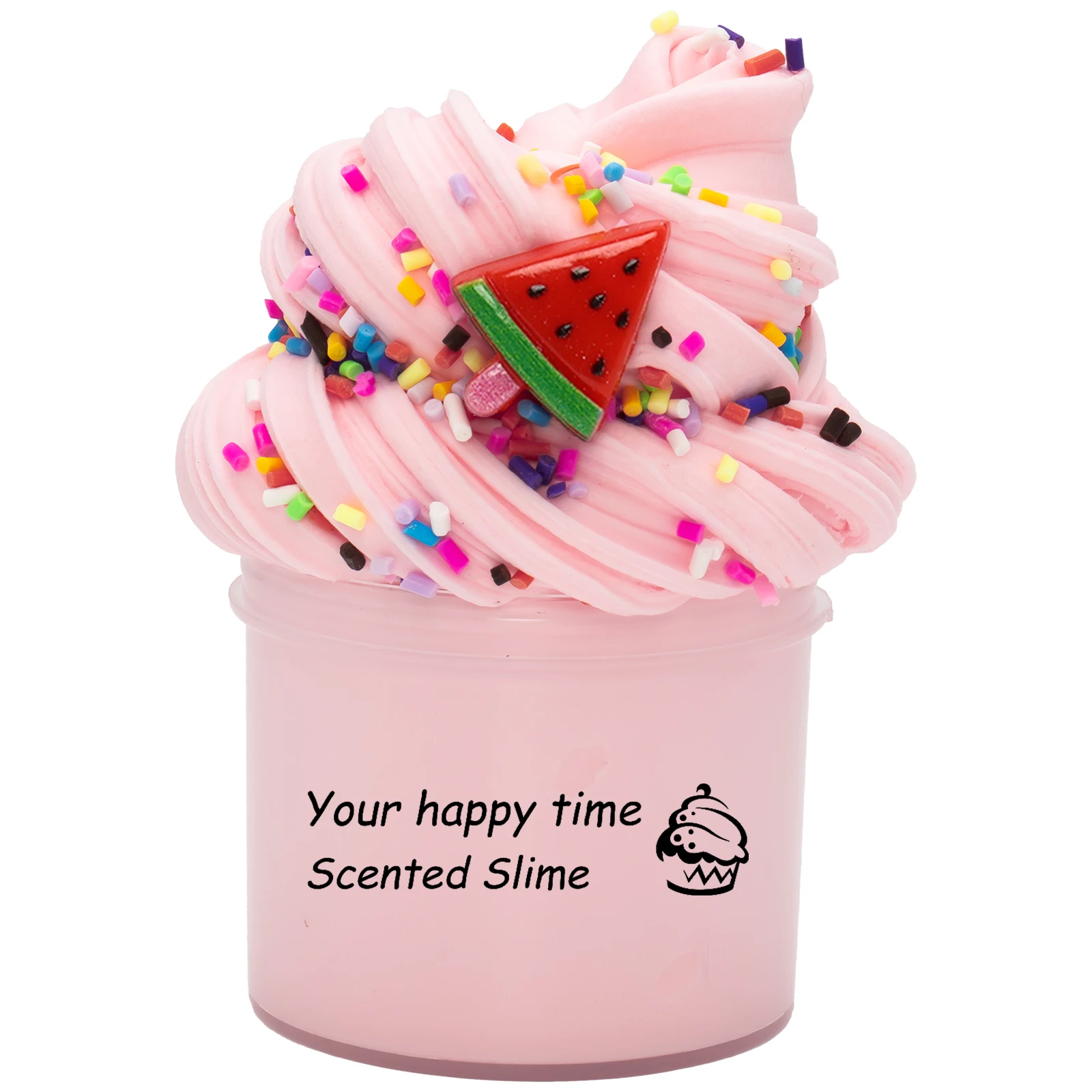 1.76oz White Biscuit Butter Slime with Slices-Pink Watermelon Non-Sticky Stretchy Scented Putty for Kids Party Favors Girls Boys 3