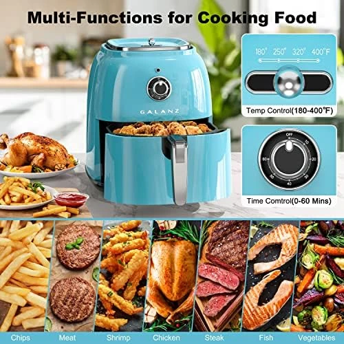 Fryer, PARIS RHÔNE 5.3 QT with Viewing Window & Ceramic Coated Non-Stick  Basket, Large Air Fryer Oven with 8-in-1 Functions Air - AliExpress