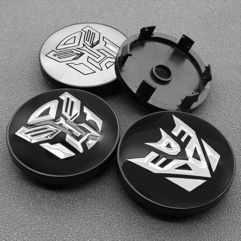 4 Pz 56Mm + 60Mm Car Styling Autobot Logo Car Wheel Center Cap Rim Cover Transformers Badge Badge Sticker Decorazione Accessori