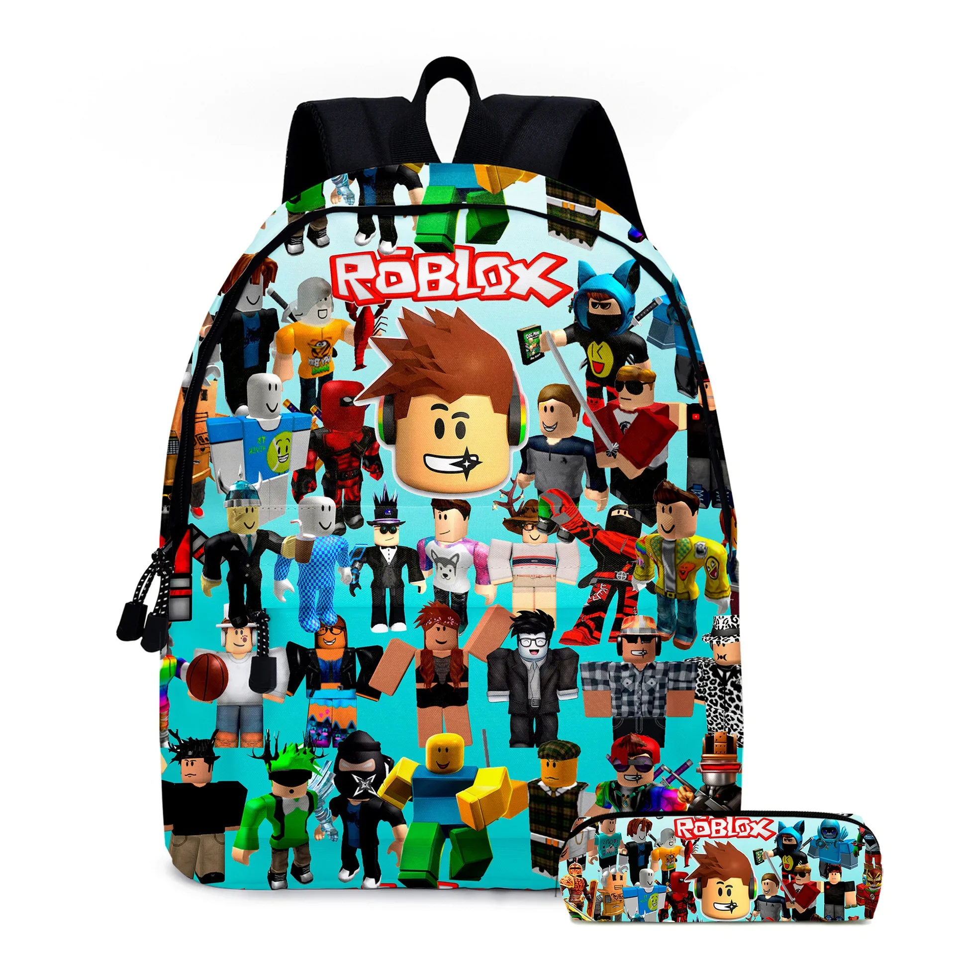 Mochila Escolar E Conjunto De Lancheira Para Estudantes Roblox