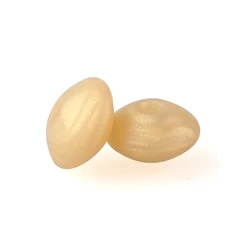 Silicone Lentil Beads 12mm Abacus Loose Beads for DIY Jewelry and Crafting (Metallic Gold)