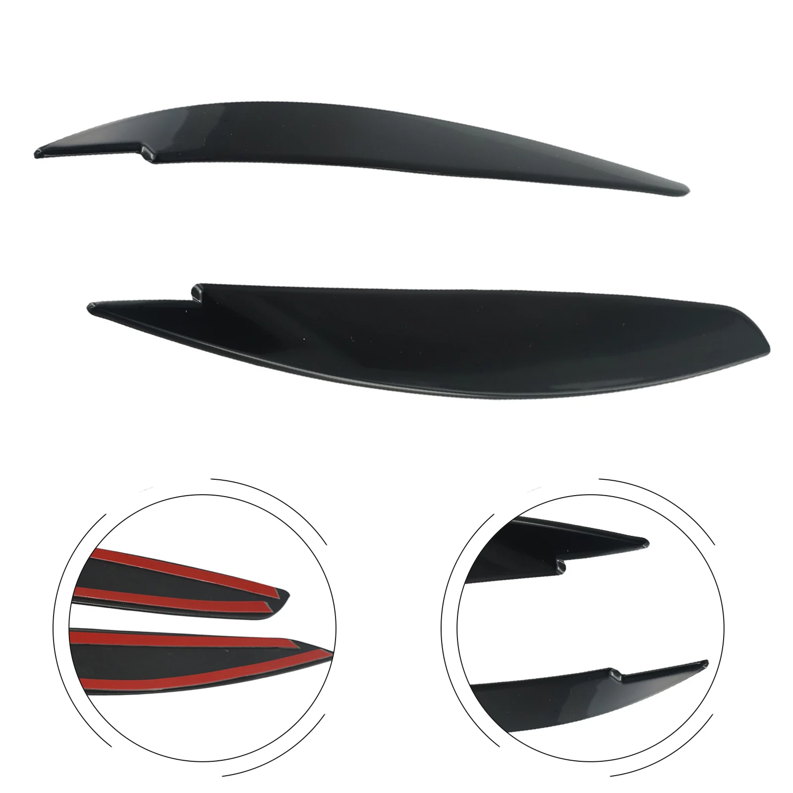 

Eyebrows Eye Lid Covers Accessories Black Easy To Install Headlight Eye Lid Covers Set New Practical Useful Durable