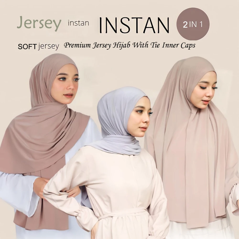 Jersey Hijab For Women Lina Lily Chiffon Hijab With Jersey