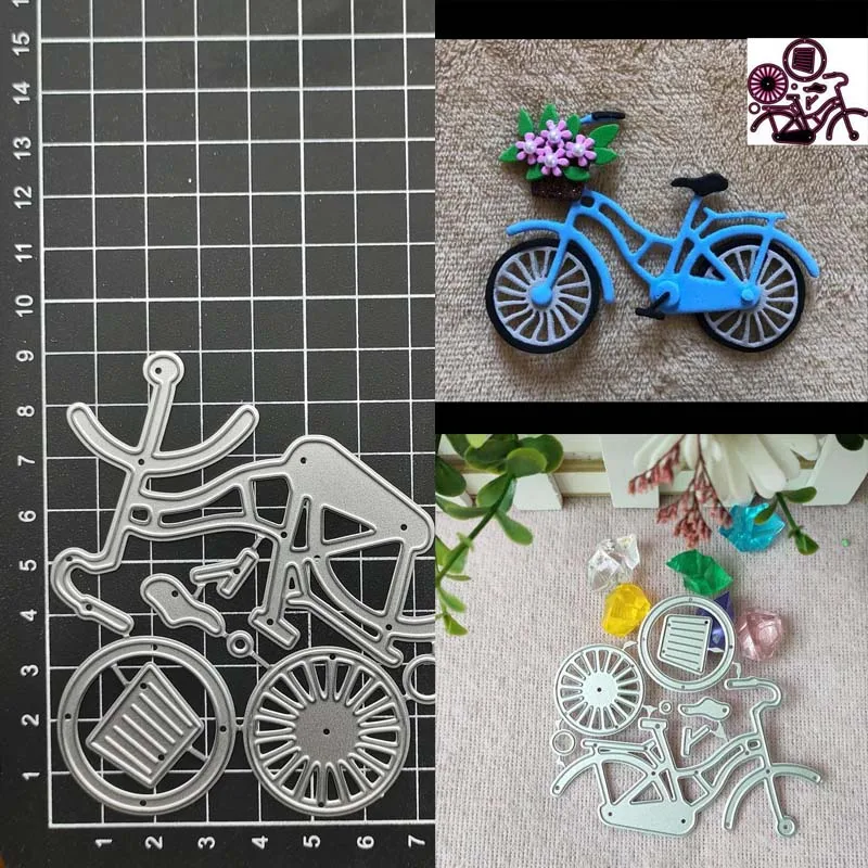 

Bike Bicycle metal cutting dies decoration Scrapbook paper craft knife mould blade punch stencils dies