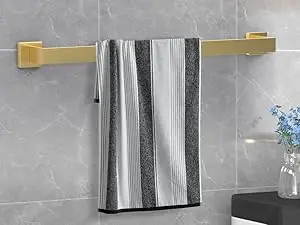 Description Picture 3 of item5 Piece   Bathroom Hardware  Gold Bathroom Accessories Set with 2 Towel Hook, Wall Mounted Bathroom Towel Rack Set