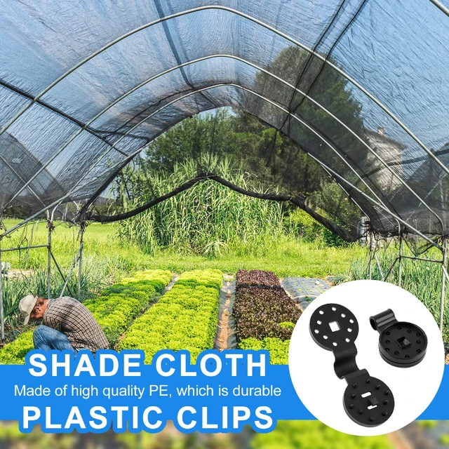 50 Db Napsütéses Nettó Klip Fekete Műanyag Napfény Üvegházhatású Bilincs Kerti Épületek Kertészeti Kiegészítő Kerítés Szerszámok - Image 2