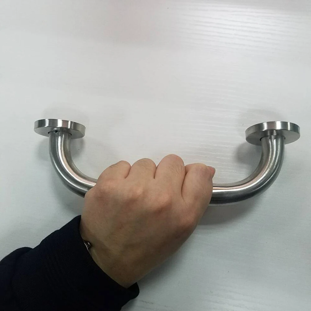 Description Picture 6 of item1PC Bathroom Shower Tub Handle Grip Stainless Steel Safety Toilet Support Handle Bar Handle Towel Rack