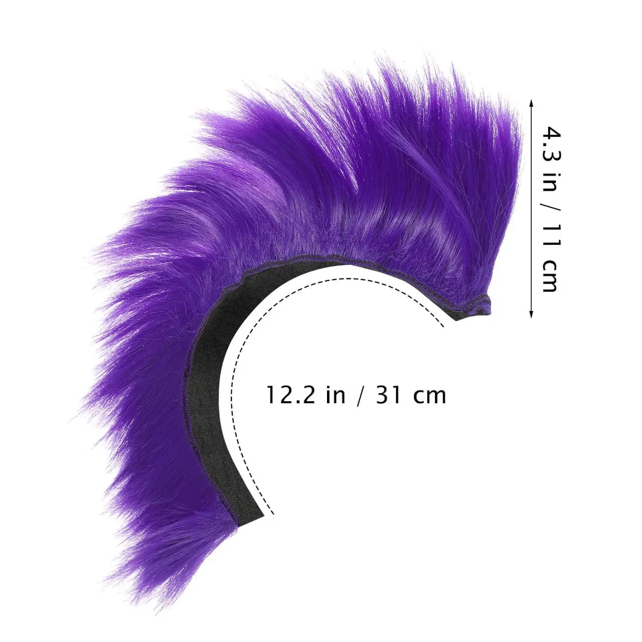 Synthetische Perücken für Helme: Motorrad-Mohawk für Fahrrad-/Schutzhelme, wiederverwendbares Design (Helm nicht enthalten) – Detail 6