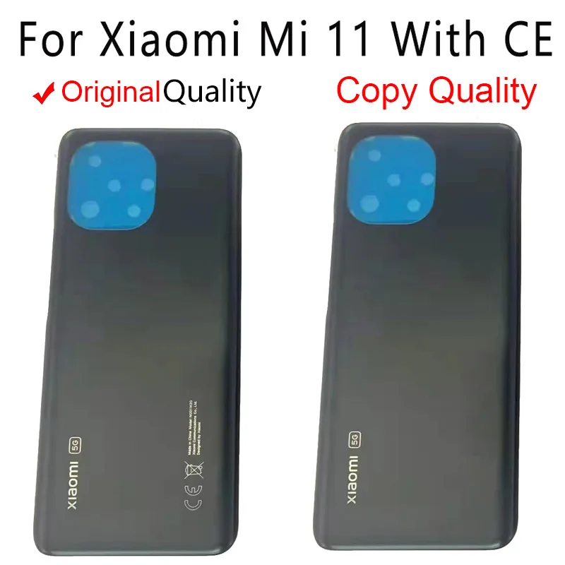 Original For Xiaomi Mi 11 Battery Cover Glass Panel Rear Door Housing Case Replacement For M2011K2C M2011K2G Back Mi 11 Cover steel frame mobile phones