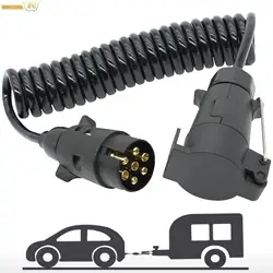 Heavy - Duty Towing Trailer Extension Cable with Male - Female Connectors