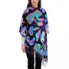 Trippy Mushroom Psychedelic Shawls Wraps for Womens Winter Warm Long Soft Scarf Shrooms Pashmina Tassel Scarves 1