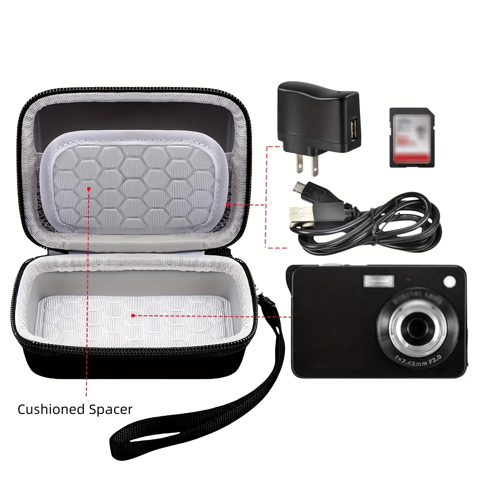 1 camera protective case for Kodak Pixpro/Canon PowerShotELPH180/190/Sony DSCW800/DSCW830 cameras