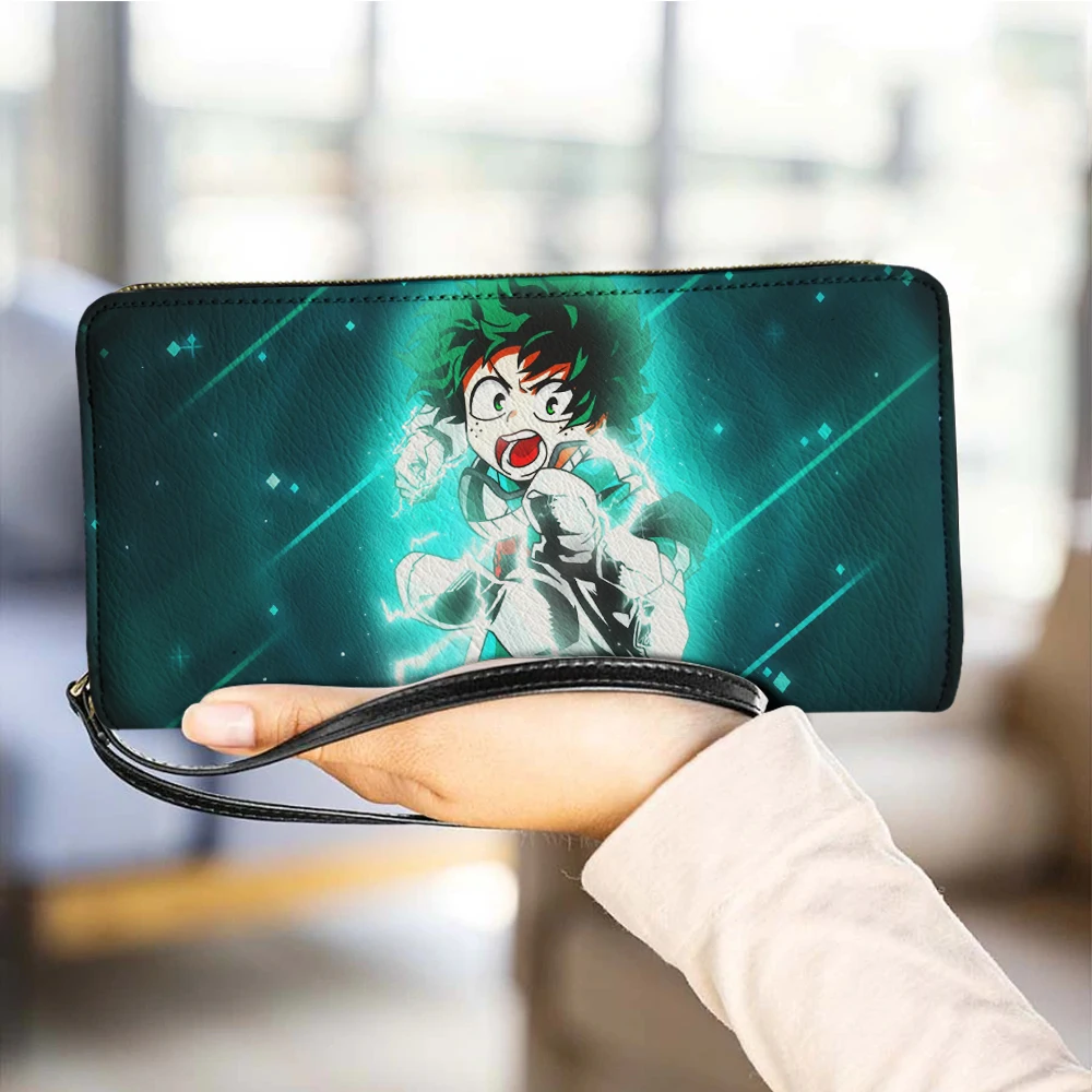 

My Hero Academia Anime Pattern Ladies PU Leathe Wallet Women's Long Purse Women Wallet Cash Credit Card Holder Sac a main 2024