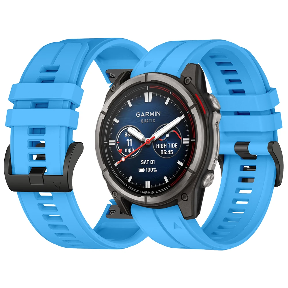 Silicone Wrist Strap Bracelet, 22mm/26mm,