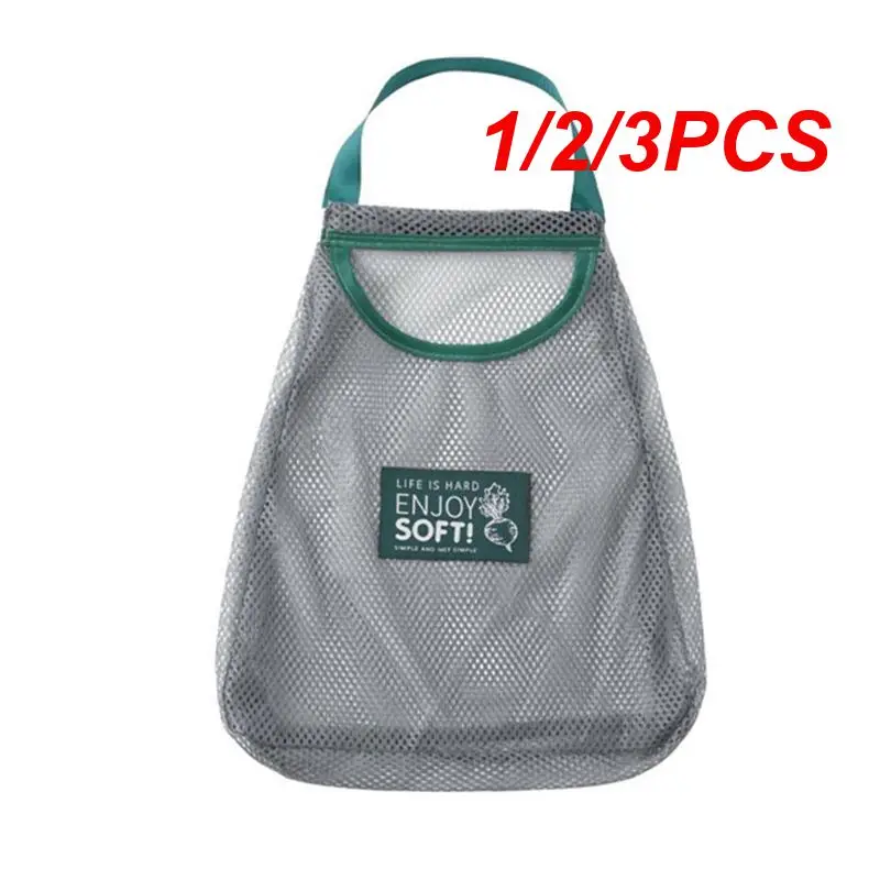 

1/2/3PCS Vegetable Bags Kitchen Fruits Vegetables Storage Hanging Bag Reusable Grocery Produce Bags Mesh Onion Grocery Ecology