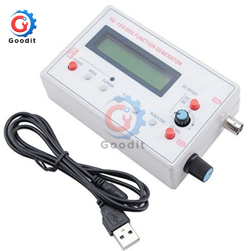 DDS 1HZ-500KHZ Functional Signal Generator Sine Triangle Square Frequency Sawtooth Wave Waveform 3.0-4.9 Inches audio generator 4