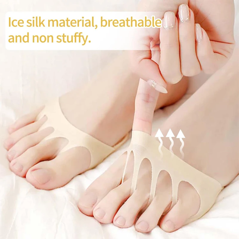 Honeycomb fabric metatarsal pad 2pcs invisible sock pad reusable soft foot pad prevent pain and discomfort