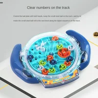 Educational Handheld Balance Ball Gear Maze Plate  Concentration Training Children Plane Maze Ball Toy Board Games 2