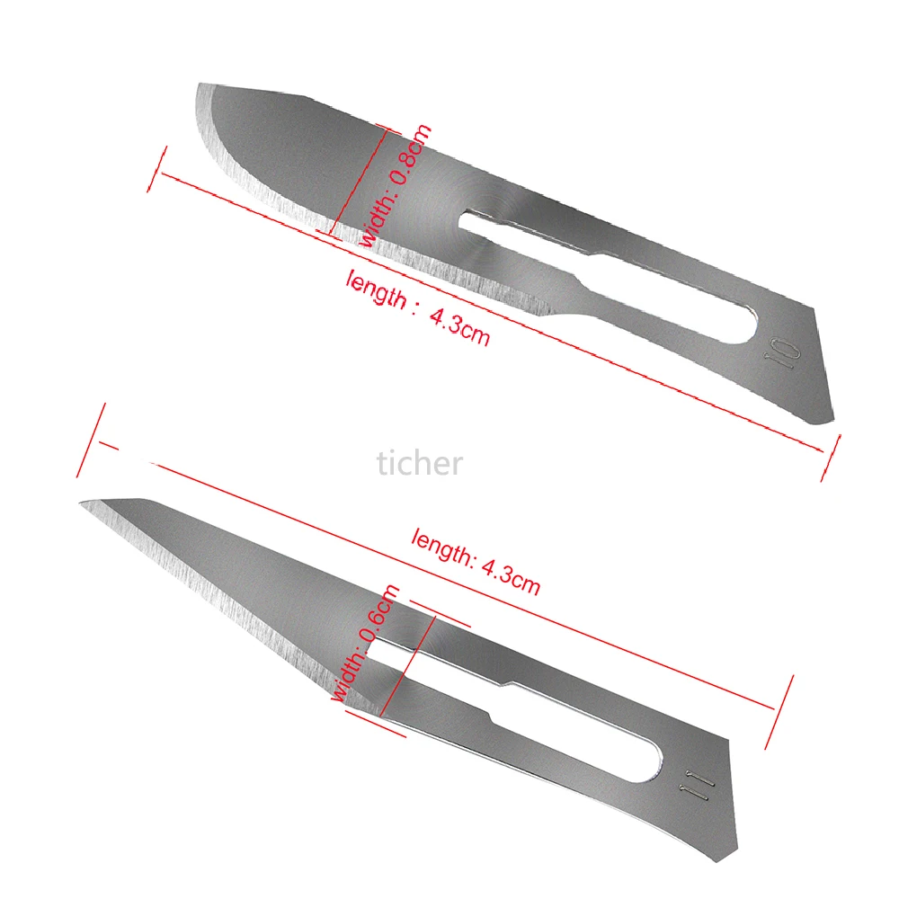 100Pcs/box Dental Surgical Scalpel Sterilized Blades Scalpel Blades for Dental Medical Medical Surgical