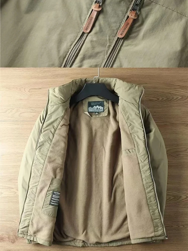 Mens Casual Tactical Jacket - Warm Padded Outdoor Coat for Autumn and Winter