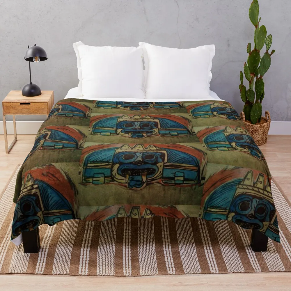 

Thaloc God of Rain/Thunder Throw Blanket Soft Plush Plaid Soft Bed Blankets