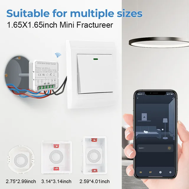Tuya-Commutateur intelligent WiFi, prise en charge d'Alexa, Google Home, Alice, synchronisation de la commande vocale, Tech Smart Life, 1 gang, 2 gangs, 3/4 gangs, contrôle bidirectionnel 2