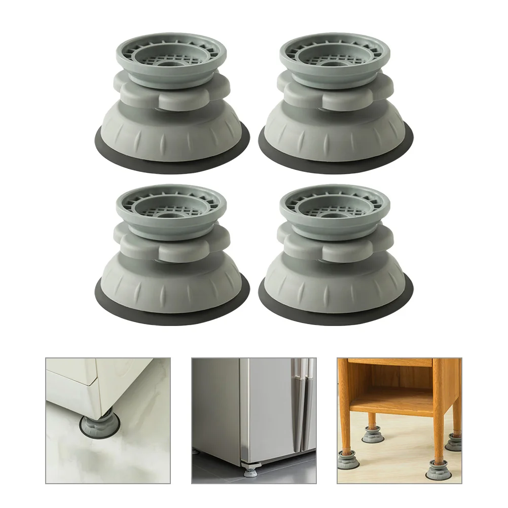 

4 Pcs Washing Machine Floor Mat Machines Heightening Feet Pad Pulsator Washer Anti-slip Foot Pads Rubber